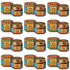 PACK OF 12 Tiger Balm (Red) Super Strength Pain Relief Ointment - 9 ml - Picture 1 of 6