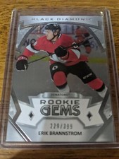 2019-20 Upper Deck Black Diamond Rookie Erik Brannstrom #229/399 Senators
