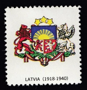 Latvia national emblem cinderella stamp - Picture 1 of 2