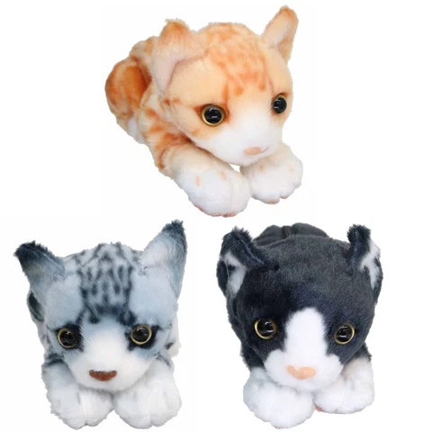 Real Cat stuffed Pencil Pouch / 3 type select / Tuxedo Tabby plush toy Doll Cover