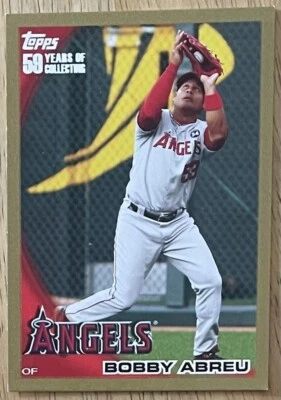 BOBBY ABREU, RARE ! 2010 TOPPS GOLD CARD, 466/2010, WOW ! - Image 1 of 2