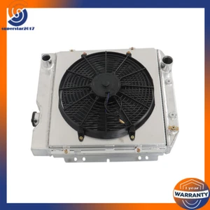 3 Row Aluminum Radiator W/ Fan shroud For Ford Mustang Comet Falcon V8 63-66 - Picture 1 of 11