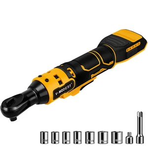 Cordless Ratchet Wrench Compatible DEWALT 20V MAX Battery 3/8" & 1/4" 70 Ft-lbs - Picture 1 of 14