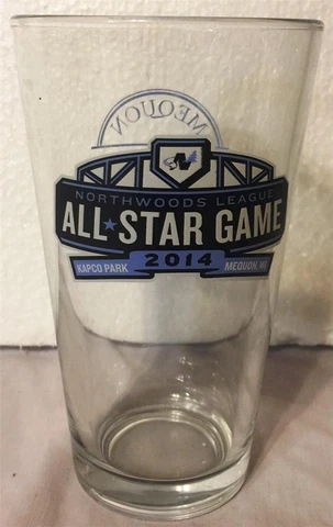 2014 ALL STAR GAME at KAPCO PARK NORTHWOODS LEAGUE SOUVENIR PINT GLASS ~ NEW Cover