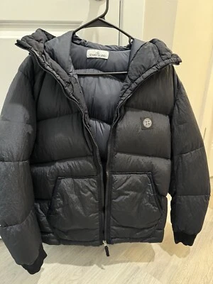 Stone Island Nylon Metal Watro Hooded Down Jacket - Image 1 of 2