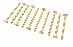 Bulloni a T scorrevoli 1/4 20 filetti 2 1/4" lunghi ottone placcato lotto 10 ea TB-1/4-2,25 - Foto 1 di 1