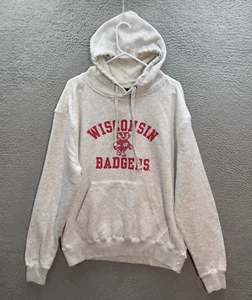 Sudadera Wisconsin Badgers Adulto Extra Grande Gris Sudadera con Capucha Universidad Universitaria - Imagen 1 de 11