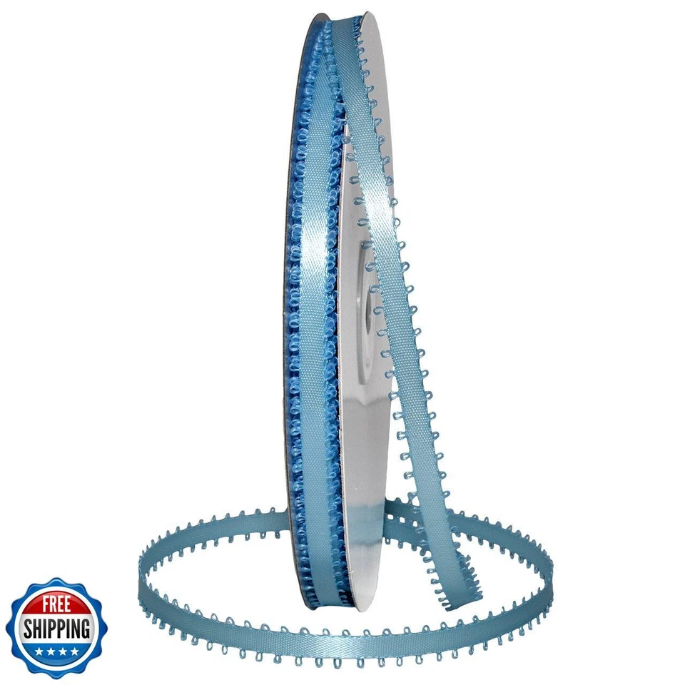 Morex Ribbon Picot Ribbon, 3/16" x 40 yd, Light Blue - Image 1 of 1