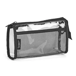 Conair Basics Water Resistant Black/Clear PVC Small Clutch Bag - Picture 1 of 1