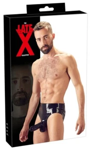 BIKERSHORTS LATEX GERMANY .4MM hollow sheeth w rips BLACK SMALL-XLARGE - Picture 1 of 5