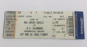 NHL 2011 Ticket Stub I New Jersey Devils vs. New York Islanders Game 34 - Bild 1 von 2