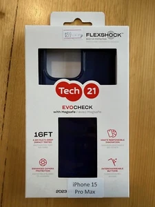 Tech 21 EvoCheck MagSafe Case for iPhone 15 Pro Max 6.7 - Midnight Blue - Picture 1 of 3