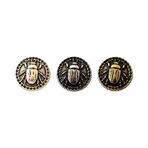 Beetle Pattern Metal Decorative Button, Vintage Style for Clothing & Crafts DIY - Picture 1 of 10