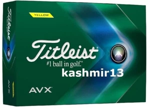 2 dz Titleist AVX Golf Balls - Yellow - no logos - Prior Gen - NIB - Picture 1 of 1