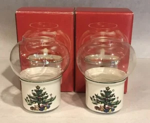 Set Of 2 Nikko Christmastime Mini Candle Lamps - Picture 1 of 12