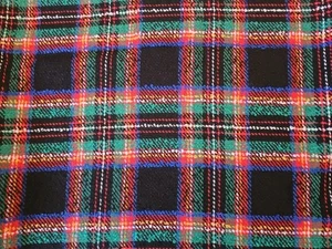 Vintage Scottish Highland Royal Stewart Tartan Acryl Wolle Karo Stoff 3 Yards - Bild 1 von 4