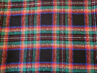 Tela escocesa vintage escocesa Highland Royal Stewart tartán acrílico lana a cuadros 3 yardas Foto 1 de 4