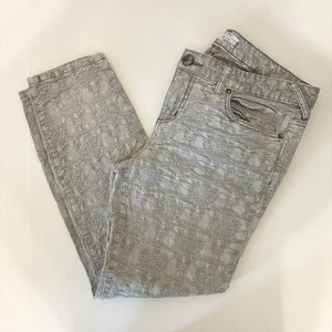 Free People Skinny Struktur gemusterte Hose Damen 31 grau - Bild 1 von 11