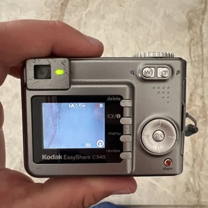 Kodak EasyShare C340 5.0MP Digital Camera 3x Zoom - Silver Tested Works - Picture 1 of 9
