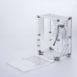 Mini ITX Case 4.3L Clear Acrylic Panel 360° Cooling Cushioning Foot Pads Mini DB - Photo 1/18