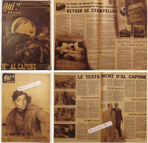 ● Mme AL CAPONE - Le Vampire de RUEIL - Lyon - Neyron de Champ Qui ? Police 1937 - Picture 1 of 8