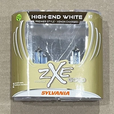Sylvania H7 SilverStar ZXE GOLD Pair Set H7SZG.BP2 Headlight 2 Bulbs - Image 1 of 4