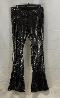 The Kooples Women's Black Sequin Flare Pants Size 1 - Image 1 of 4