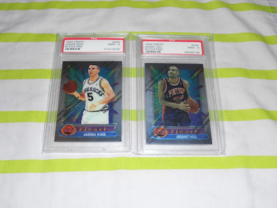 Lote Topps Finest Grant Hill Rookie RC #240 1994 PSA 9 y Jason Kidd Foto 1 de 1