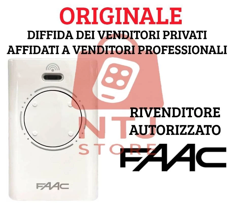 Telecomando ORIGINALE FAAC XT2 XT4 433 868 SLH LR master bianco - Immagine 1 di 1
