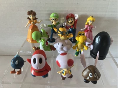 Conjunto de 12 bonecos Mario Brothers - Novo em folha - Apresentando Princesa Peach - Imagem 1 de 4