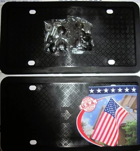 DC-2 Complete Pieces Silicone Rubber License Plate Holders With Screws-New-USA - Picture 1 of 5