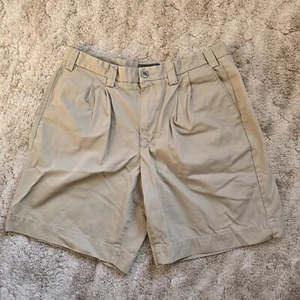 Eddie Bauer Mens Pleated Twill Chino Golf Shorts Beige Size 36 - Picture 1 of 8