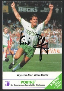 Wynton Rufer SIGNED PHOTO Werder Bremen New Zealand national football team - Picture 1 of 4