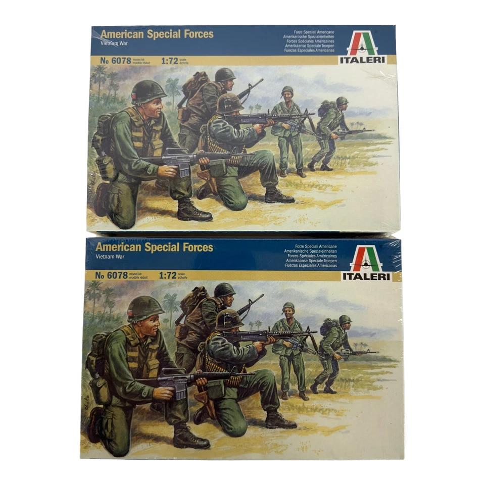 Lote de 2 figuras de las fuerzas especiales estadounidenses Italeri #6078 escala 1:72 - nuevas y selladas Foto 1 de 4