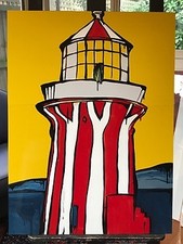 Jasper KNIGHT -  'Lighthouse WATSONS BAY'  ORIGINAL PAINTING - URBAN LANDSCAPE 