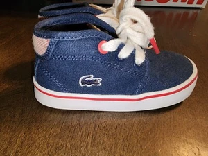 Lacoste Infants' dark blue Carnaby Evo Synthetic Sneakers/Shoes; USA size 4 - Picture 1 of 5
