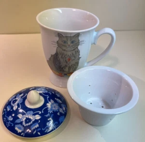 Joja do Gato Preto Marina Reis Ramos Porcelain "Her Majesty the Cat" Tea Cup Mug - Picture 1 of 14