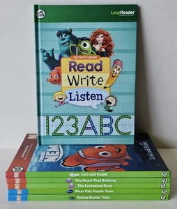 Leap Frog Book Bundle Finding Nemo Pixar Cinderella Beauty & The Beast Fairies - Picture 1 of 18