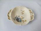 Vintage mini plate Ceramic Pottery English British Beige with Blue and Yellow Le