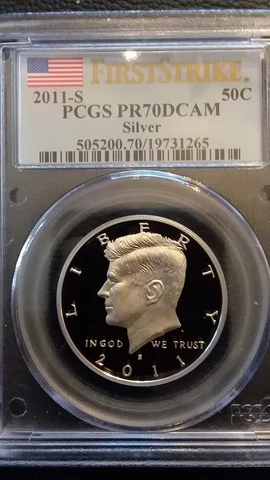 2011-S SILVER PCGS PR70DCAM FIRST STRIKE FS KENNEDY HALF ** RARE PERFECT DCAM ** Cover