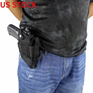 Ambidextrous Tactical Pistol Gun Holster with Mag Pouch Concealed Carry Handgun - Picture 1 of 12