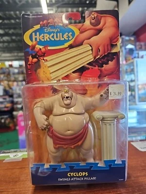 Figura de acción Walt Disney Hércules CYCLOPS Swings Attack Pillar Mattel 1997 nueva Foto 1 de 2