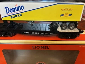 DOMINO SUGAR TOFC w/48ft VAN TRAILER - O-27  O GUAGE 6-25335 LIONEL NEW RARE - Picture 1 of 16