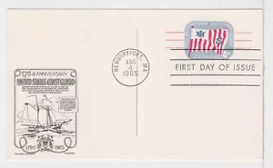 TurtlesTradingPost- Coast Guard Anniversary #UX52- 1965- FDC Aristocrats Cachet - Picture 1 of 1