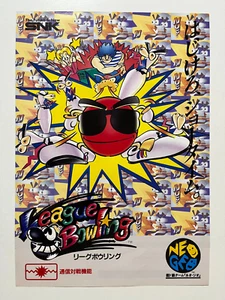 League Bowling SNK Neo Geo MVS Arcade Flyer Japan - Picture 1 of 10