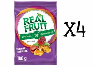 Dare Real Fruit Gummies Tropical 4 bags x 180g each Canadian Fresh - Picture 1 of 1