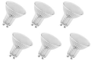 6x OSRAM LED STAR PAR16 Spot 4,3W = 50W GU10 matt warmweiß 120° EEK:D (Spk. A-G) - Bild 1 von 4