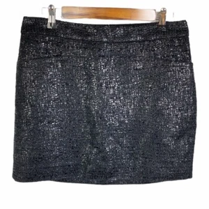 Minifalda para mujer The Limited metálica con textura brillante 8 forrada en negro - Imagen 1 de 8