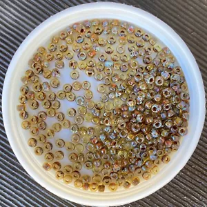 8/0 MIYUKI Japanese Seed Beads, Picasso Saffron Translucent (94501), 10g - Picture 1 of 1