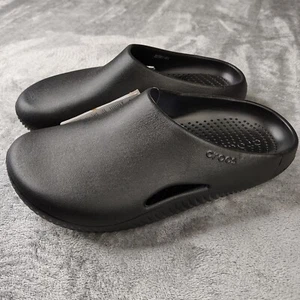 Crocs Mellow Recovery Clogs Mens 5 Womens 7 Black Comfort Shoes Slippers - Picture 1 of 5